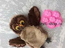 Форма для льда и шоколада "Совы", 6 ячеек, 12,5х11х1,5 см