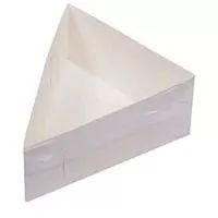 Коробка для кусочка тортика с пласт. крышкой, белая 14*14*12*7см