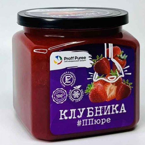 Пюре замороженное Клубника Proff Puree, 500г