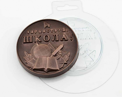Пластиковая форма для шоколада "Здравствуй, школа"