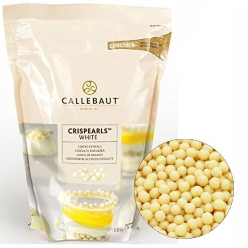 Шоколадные драже из белого шоколада Crispearls, 50г.