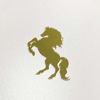 Зеркальный акриловый топпер "Лошадка", золото