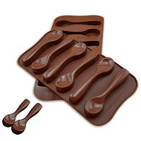 Форма для льда и шоколада "Ложечки" 6 ячеек, 21*10,5*1,4см