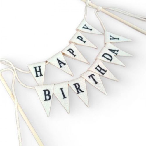 Топпер - гирлянда для торта "Happy Birthday" фото 3 Топпер - гирлянда для торта "Happy Birthday" фото 3