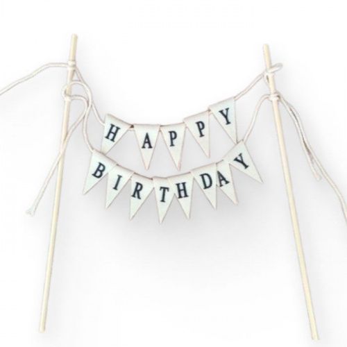 Топпер - гирлянда для торта "Happy Birthday" фото 2 Топпер - гирлянда для торта "Happy Birthday" фото 2